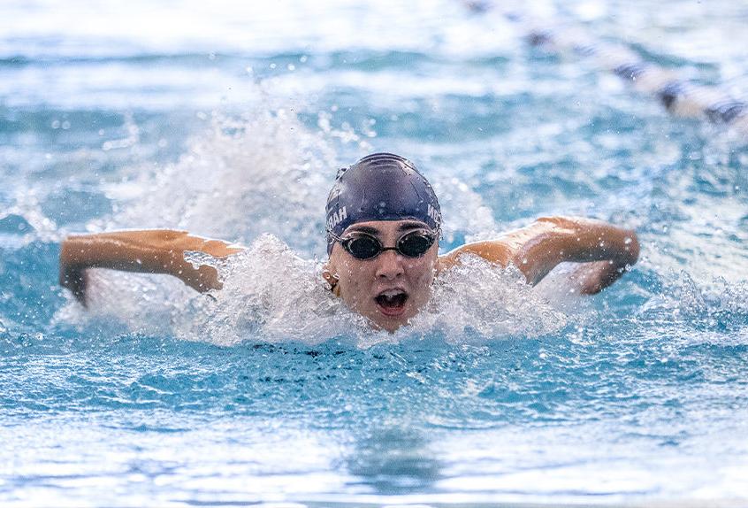 Girl swimmer in the pool